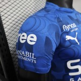 2025-26 Mens Al-Hilal pre-match blue Player version soccer jersey