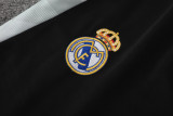 2025-26 Mens Real Madrid gray white Hoodie Tracksuit