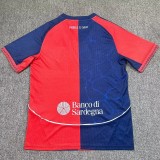 2025-26 Mens Cagliari home red blue Fans Soccer Jersey