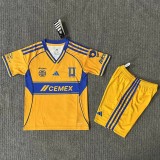 2025-26 Kids Tigres UANL  home yellow  soccer Jersey