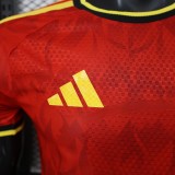 2026-27 Player version Mens Belgium home red soccer Jersey