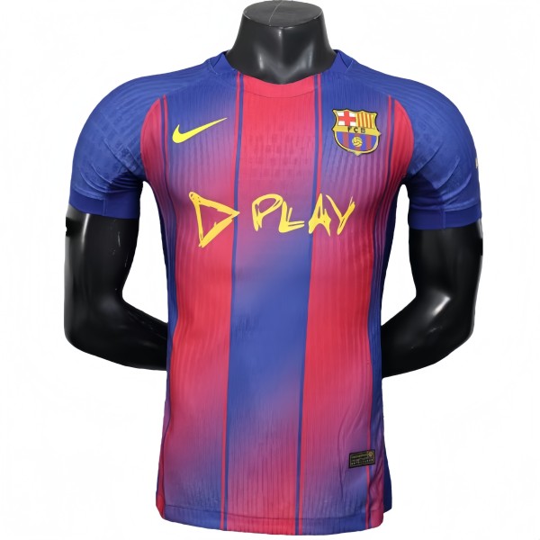 2025-26 Mens Barcelona Home Derby Player Version Soccer Jersey