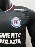 2025-26 Mens Cruz Azul Third away black Player version soccer Jersey