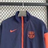 2025-26  Mens Barcelona Royal Blue Orange  Windbreaker