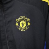 2025-26 Mens Manchester United black blue and yellow windbreaker