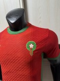 Player version Mens Morocco home soccer Jersey 2526