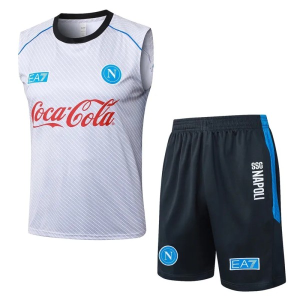 2025-26 Mens Napoli Light gray vest Training Short Suit