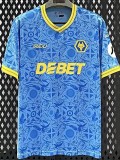 2025-26 Mens  Wolves Third  away blue soccer Jersey