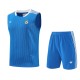 2025-26 Mens Real Madrid Colorful Blue vest Training Short Suit