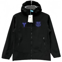 2025-26  Mens Barcelona Black Outdoor Windbreaker