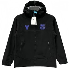 2025-26  Mens Barcelona Black Outdoor Windbreaker