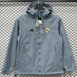 2025-26 Mens Real Madrid Light blue Outdoor windbreaker