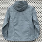 2025-26 Mens PSG Light blue Outdoor hooded windbreaker