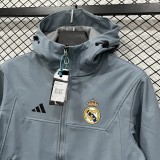 2025-26 Mens Real Madrid Light blue Outdoor windbreaker