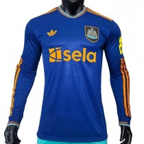 2025-26 Mens Newcastle Third away blue  Long Sleeve  Player soccer Jersey