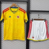 2026-27  Kids Colombia home yellow soccer jersey