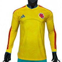 2026-27  Mens Colombia home yellow Player long sleeve soccer jersey