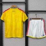 2026-27  Kids Colombia home yellow soccer jersey