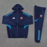 2025-26 Mens Arsenal Royal blue Hoodie jacket Tracksuit suit