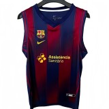 2025-26  Mens Barcelona Red Blue vest soccer  jersey