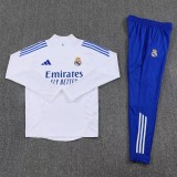 2025-26 Mens Real Madrid white Half-pull Tracksuit