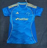 2025-26 Women Cruzeiro blue third away  soccer jersey
