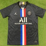 2019-2020 Mens PSG Paris Jordan Black Retro Soccer Jersey