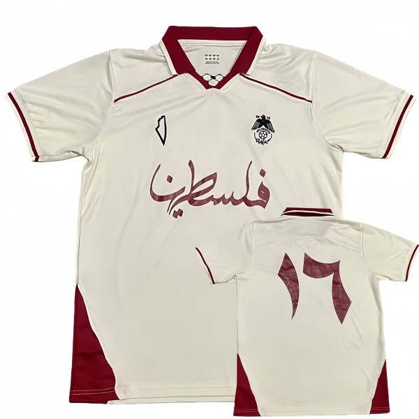 2025-26 Mens Palestine（Palestina） Beige (#17) soccer jersey