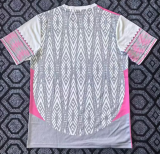 2025-26 Mens Mexico Grey Pink Fans Soccer Jersey