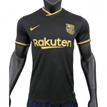 2020-21 Mens Barcelona away black retro Player version soccer Jersey