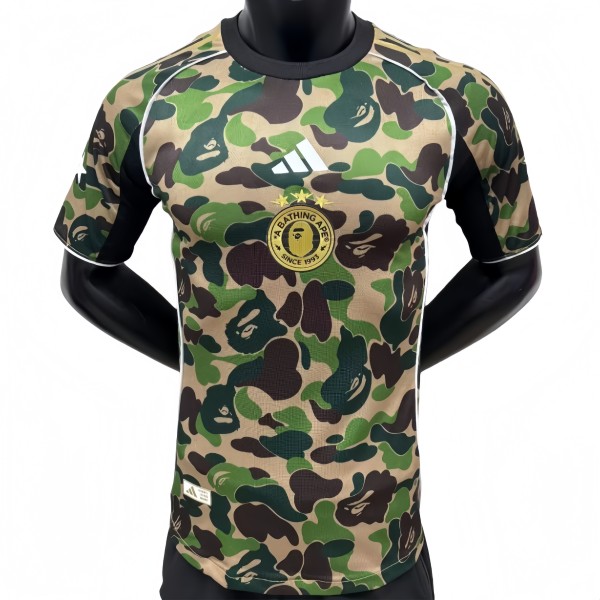 2025-26 Mens  Bathing APE Green  Player version soccer jersey
