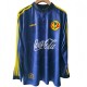 1997-98  Mens Retro Club America away  blue long sleeve soccer Jersey
