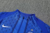 2025-26 Mens PSG Paris Fancy blue Half Pull Tracksuit