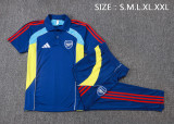 2025-26 Mens Arsenal Colorful Blue polo Training Short Suit