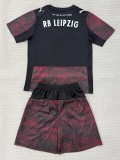 2025-26 Kids RB Leipzig Third  away red soccer jersey