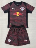 2025-26 Kids RB Leipzig Third  away red soccer jersey