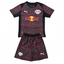 2025-26 Kids RB Leipzig Third  away red soccer jersey