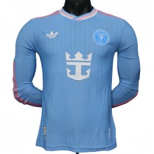 2025-26 Inter Miami Third Away blue Long Sleeve Player Version  Long Sleeve Soccer Jersey