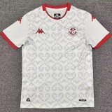 2025-26 Mens Tunisia Away white soccer jersey