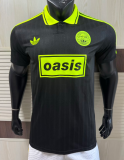 2025-26 Mens Oasis black green Polo 25# Player version  soccer jersey