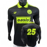 2025-26 Mens Oasis black green Polo 25# Player version  soccer jersey