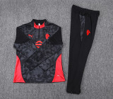 2025-26 Mens AC Milan black half-pull Tracksuit suit
