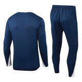 2025-26 Mens Uruguay royal blue  Half pull Tracksuit suit