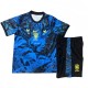 2025 Kids Brazil blue  pattern Soccer Jersey