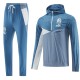 2025-26 Mens Marseille blue-gray Half pull windbreaker Tracksuit suit