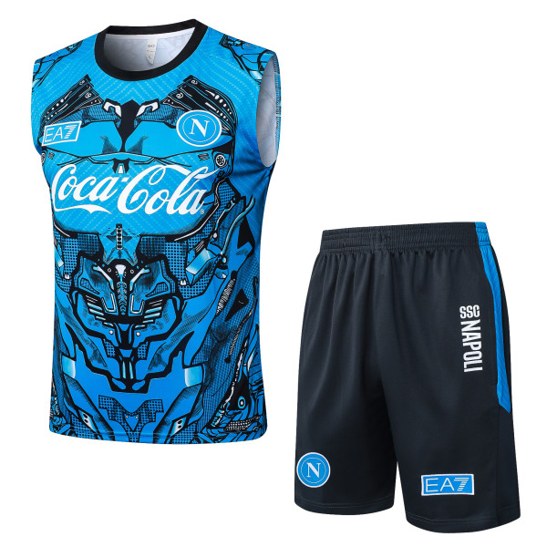 2025-26 Mens Napoli blue vest Training Short Suit D25207#