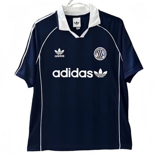 2025-26 Mens Ad Three Stripes Classic Edition Blue Polo soccer jersey