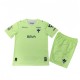 2025-26 Kids Monterrey grass green goalkeeper  Soccer Jersey