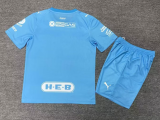 2025-26 Kids Monterrey  blue goalkeeper Soccer Jersey