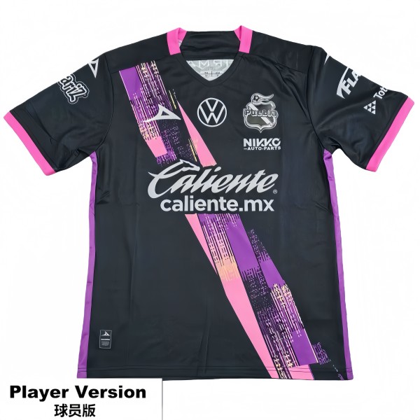2025-2026 Mens  Puebla away black  Player version  Soccer Jersey